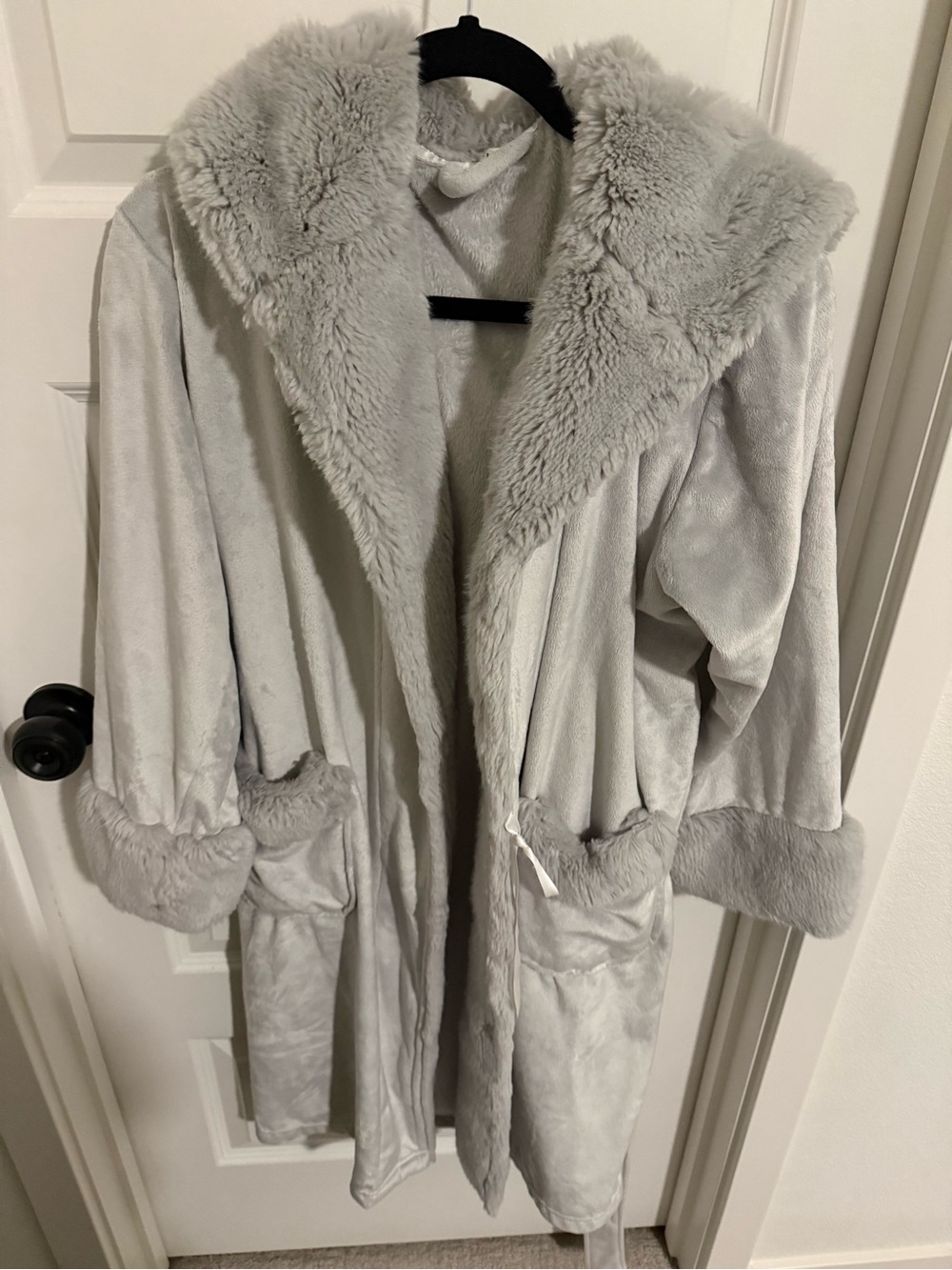Grey pottery barn robe